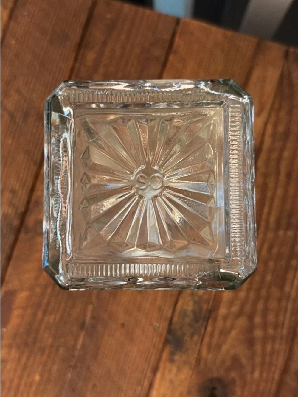 Stunning gothic farmhouse glass tequila decanter